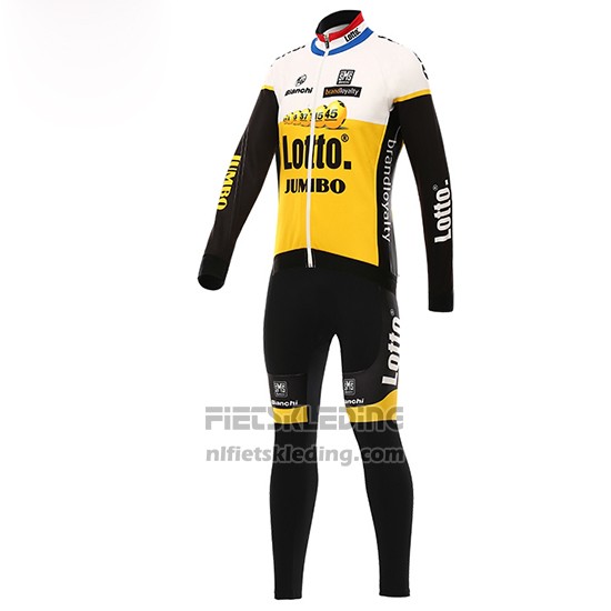 2016 Fietskleding Lotto NL Jumbo Geel en Zwart Lange Mouwen en Koersbroek